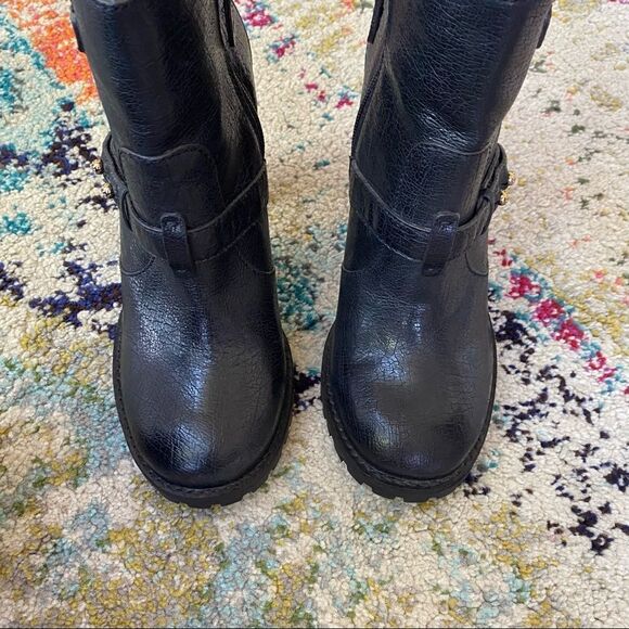 Tory Burch Landers Moto Leather Ankle Booties - Picture 4 of 10